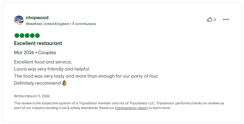TripAdvisor Review 1