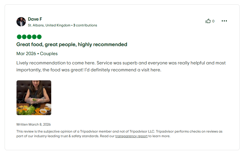 TripAdvisor Review 3